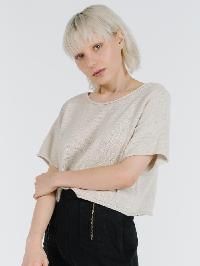 Fairbanks Knit Tee - Bone White