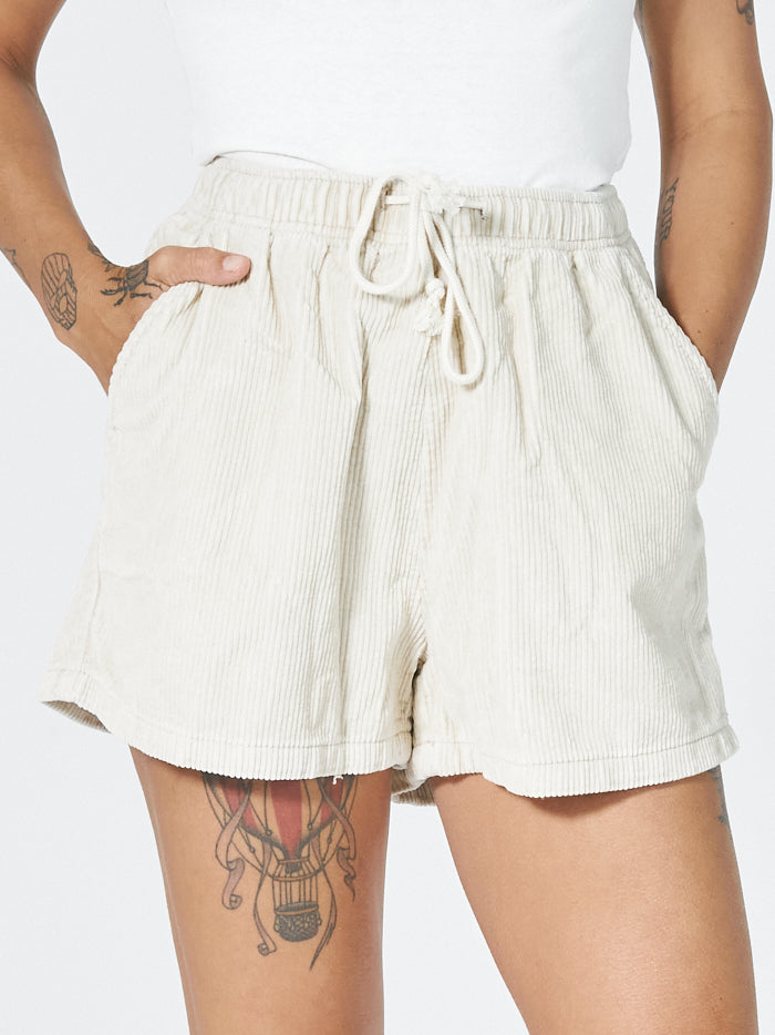 Jogger Cord Short - Unbleached