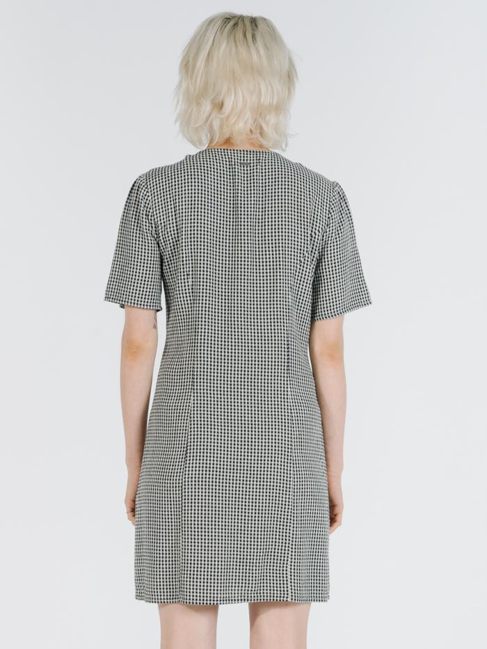 Quad Check Dress - Black