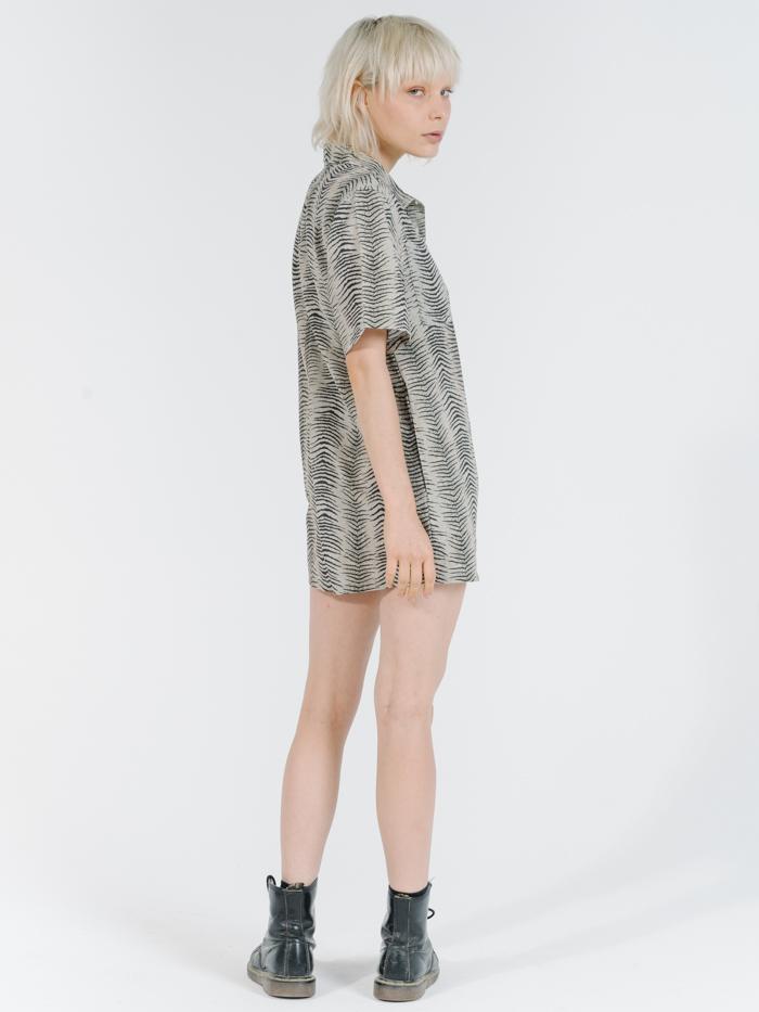Zebra Lounge Playsuit - Thrift White