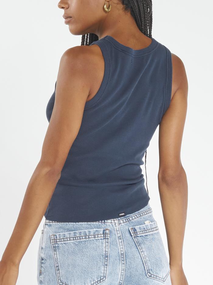 Minimal Thrills Racer Front Tank - Ink Navy