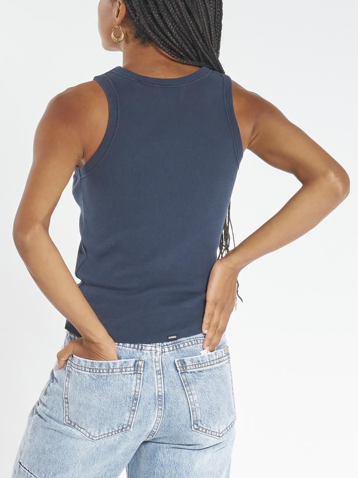 Minimal Thrills Racer Front Tank - Ink Navy