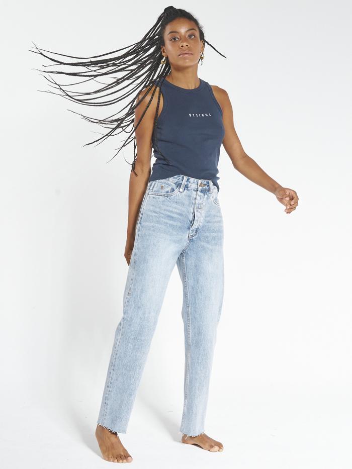 Minimal Thrills Racer Front Tank - Ink Navy
