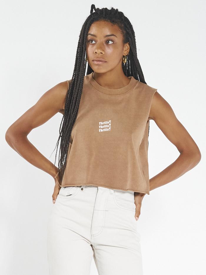 Thrills Unlimited Crop Muscle - Tobacco