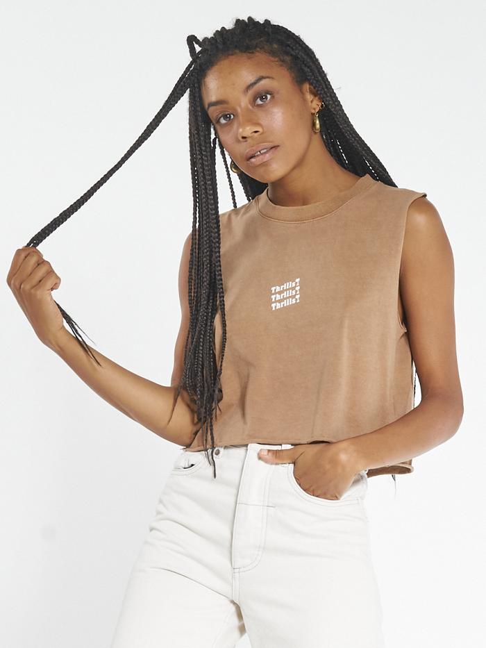 Thrills Unlimited Crop Muscle - Tobacco