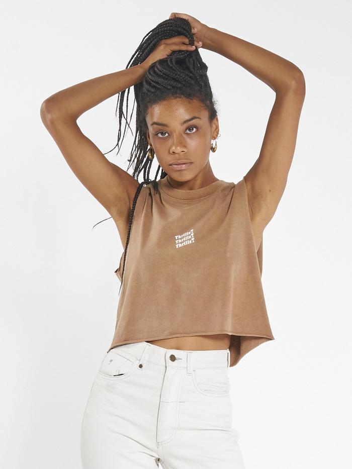 Thrills Unlimited Crop Muscle - Tobacco