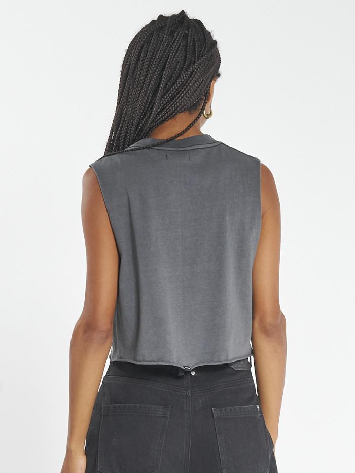 Speed Wreath Crop Muscle - Merch Black