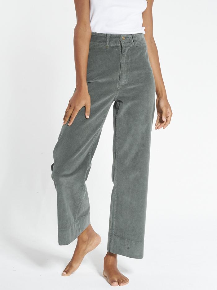 Belle Cord Pant - Lume Green