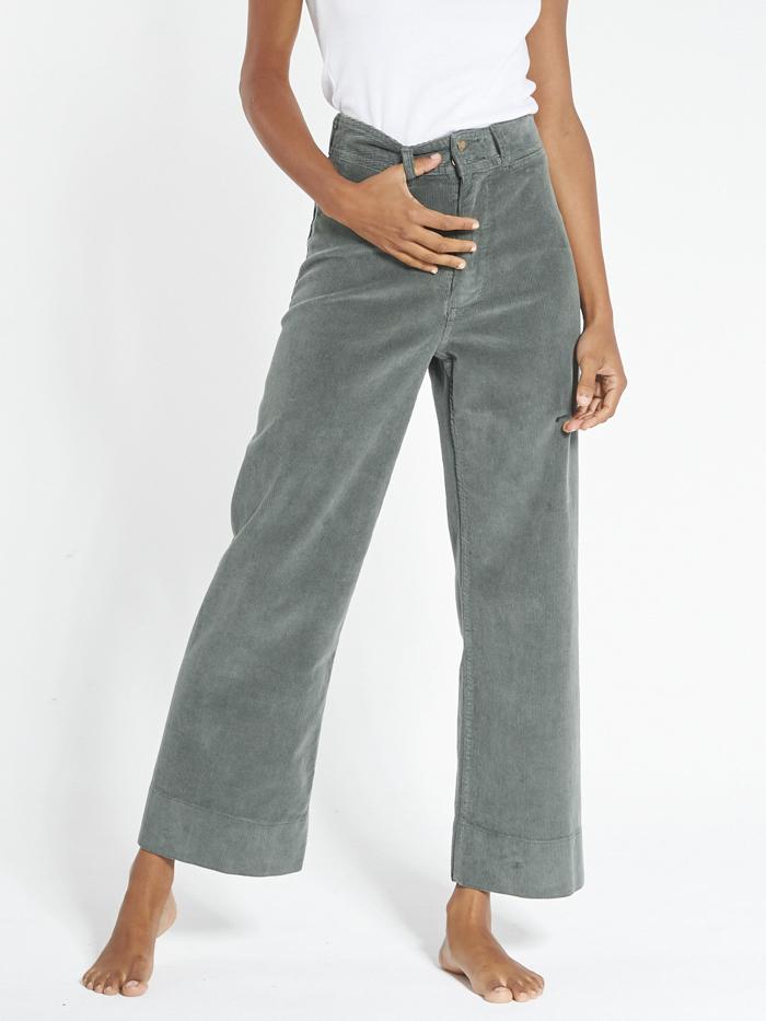 Belle Cord Pant - Lume Green