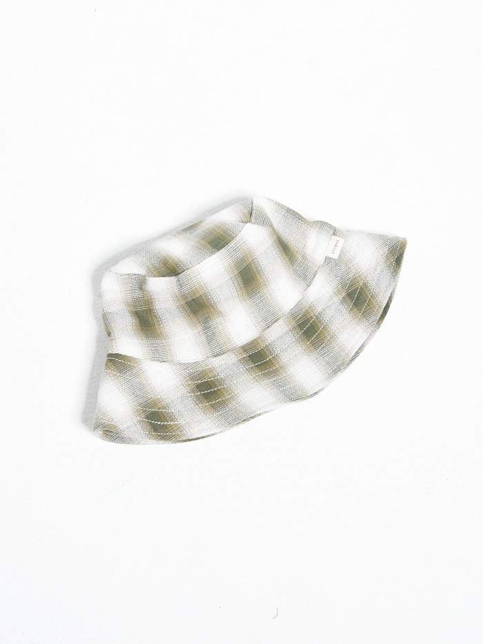 Angel Check Bucket Hat - Dark Olive