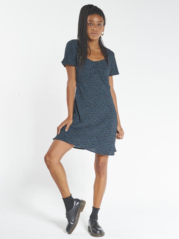 Royal Bloom Dress - Royal Blue