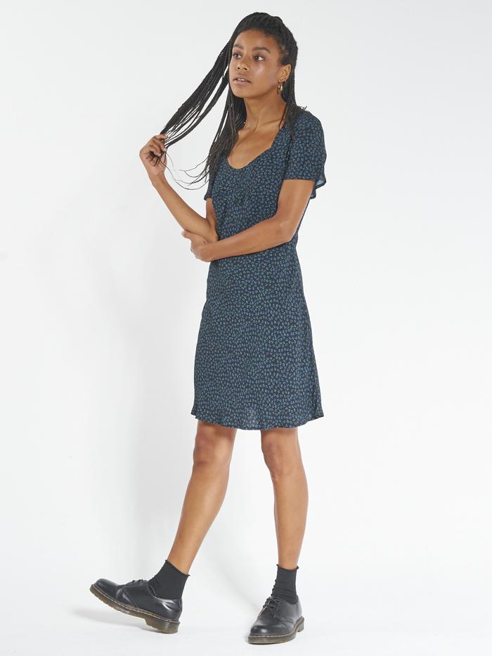 Royal Bloom Dress - Royal Blue