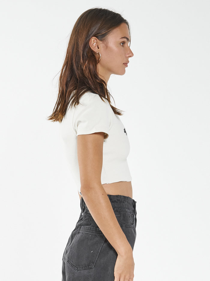 From The Beginning Baby Crop Tee - Heritage White