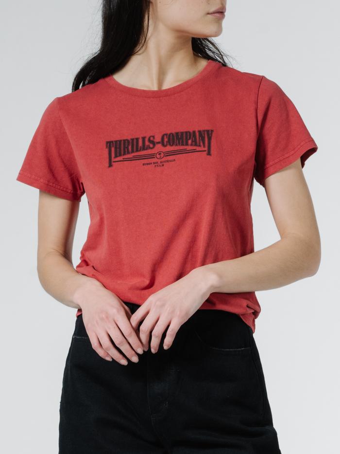 Underline Band Tee - Redwood