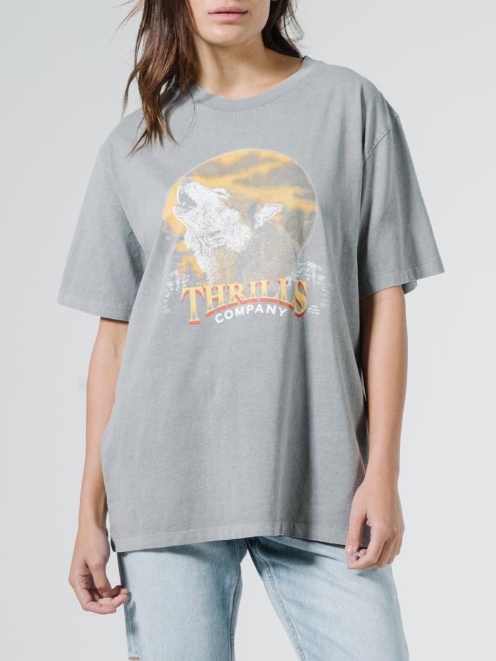 Howling Moon Merch Tee - Washed Grey