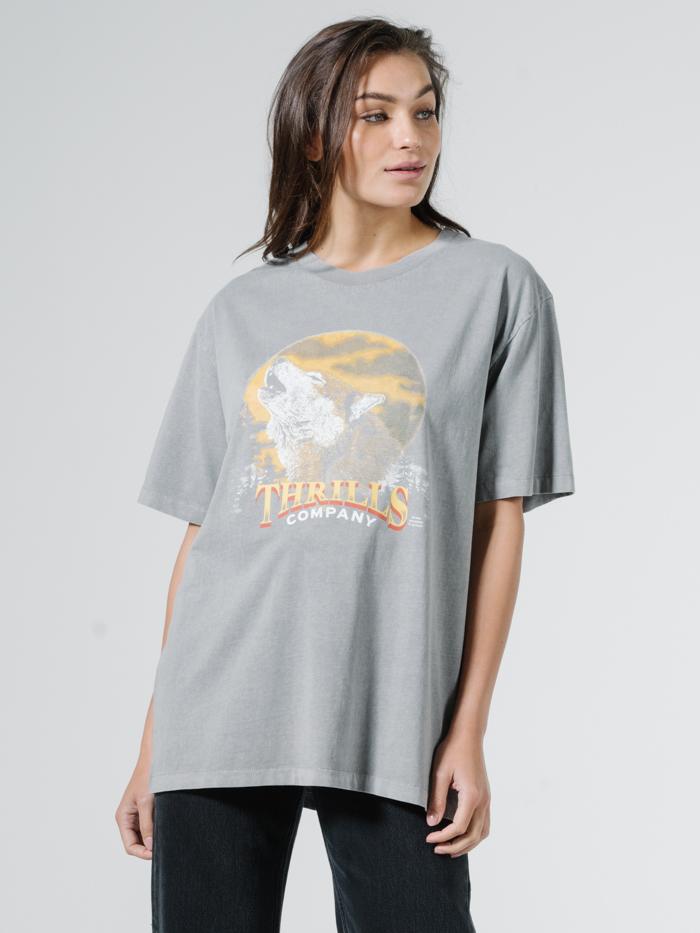 Howling Moon Merch Tee - Washed Grey