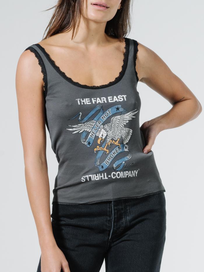 Sacrifice Lace Rib Tank - Merch Black