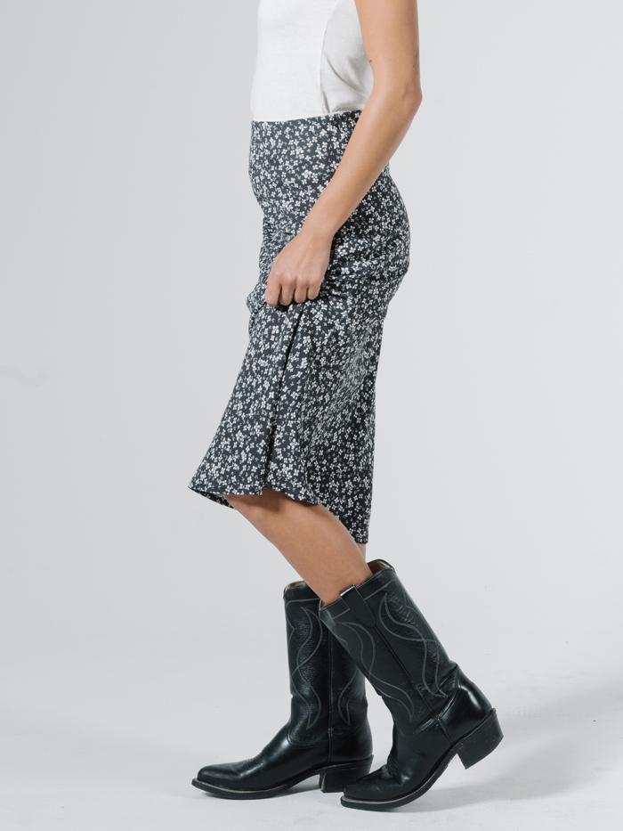 Acacia Bias Skirt - Black