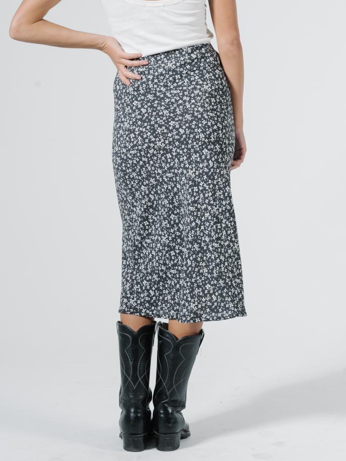Acacia Bias Skirt - Black