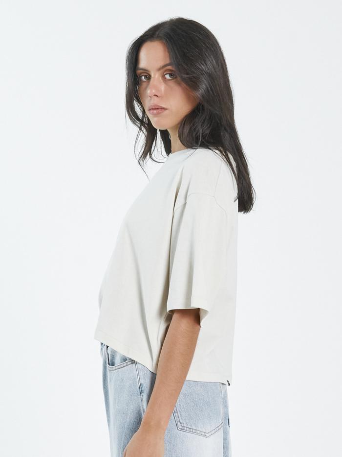 Thrills Unlimited Merch Crop Tee - Heritage White