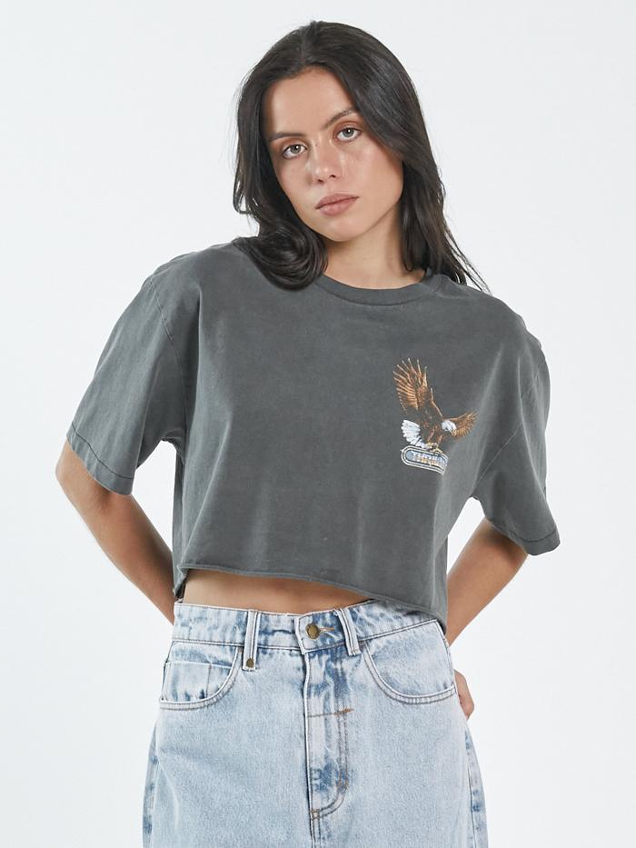 Gold Wing Merch Super Crop Tee - Merch Black