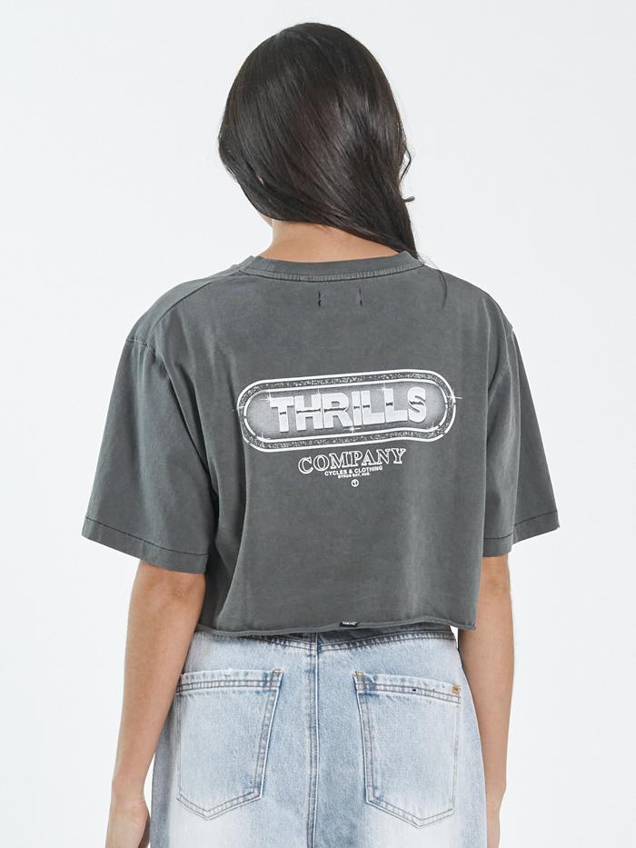 Gold Wing Merch Super Crop Tee - Merch Black