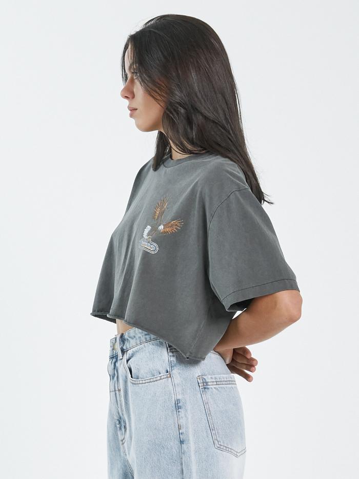 Gold Wing Merch Super Crop Tee - Merch Black