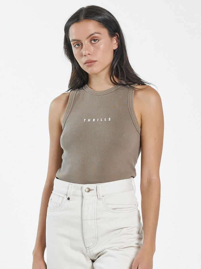 Minimal Thrills Racer Front Tank - Walnut
