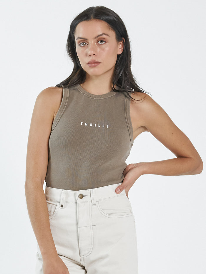 Minimal Thrills Racer Front Tank - Walnut