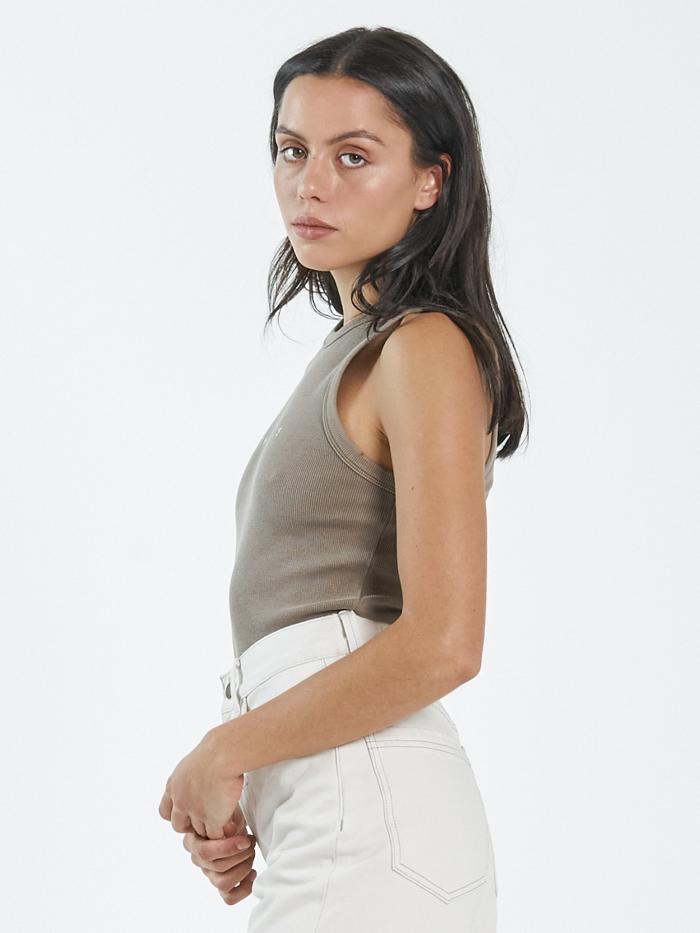 Minimal Thrills Racer Front Tank - Walnut
