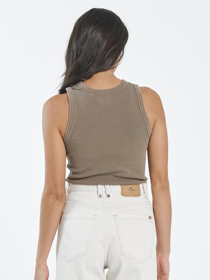 Minimal Thrills Racer Front Tank - Walnut