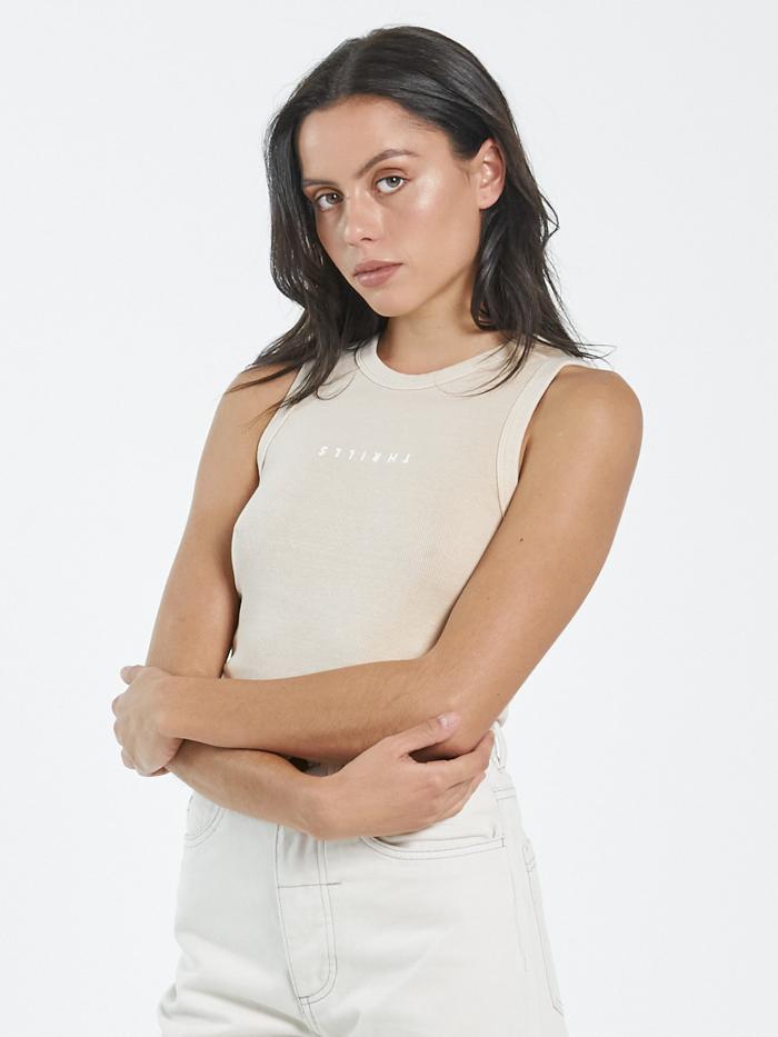 Minimal Thrills Racer Front Tank - Nude