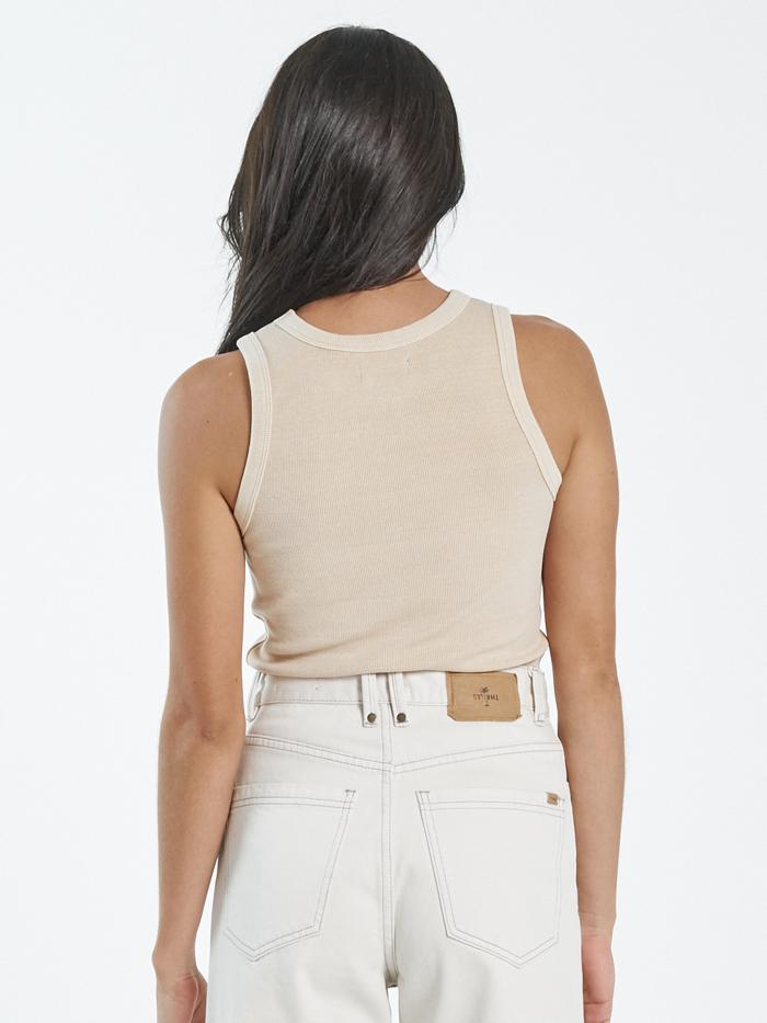 Minimal Thrills Racer Front Tank - Nude