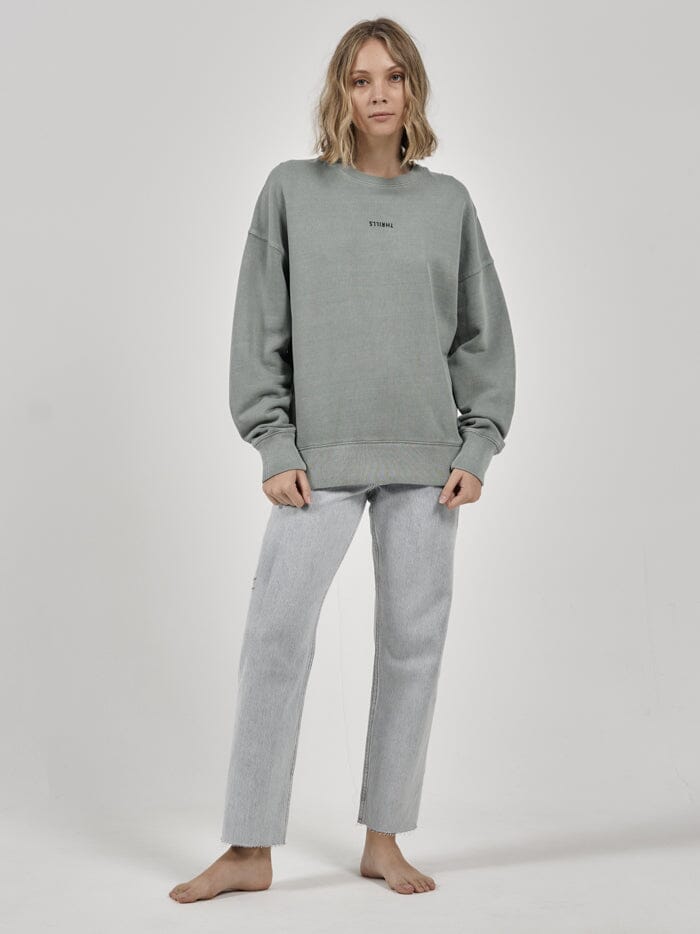 Minimal Thrills Slouch Crew - Seaglass Green