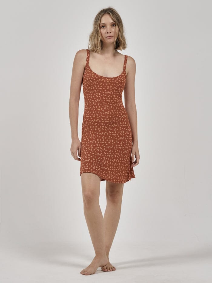 Romy Mini Slip Dress - Dusty Clay