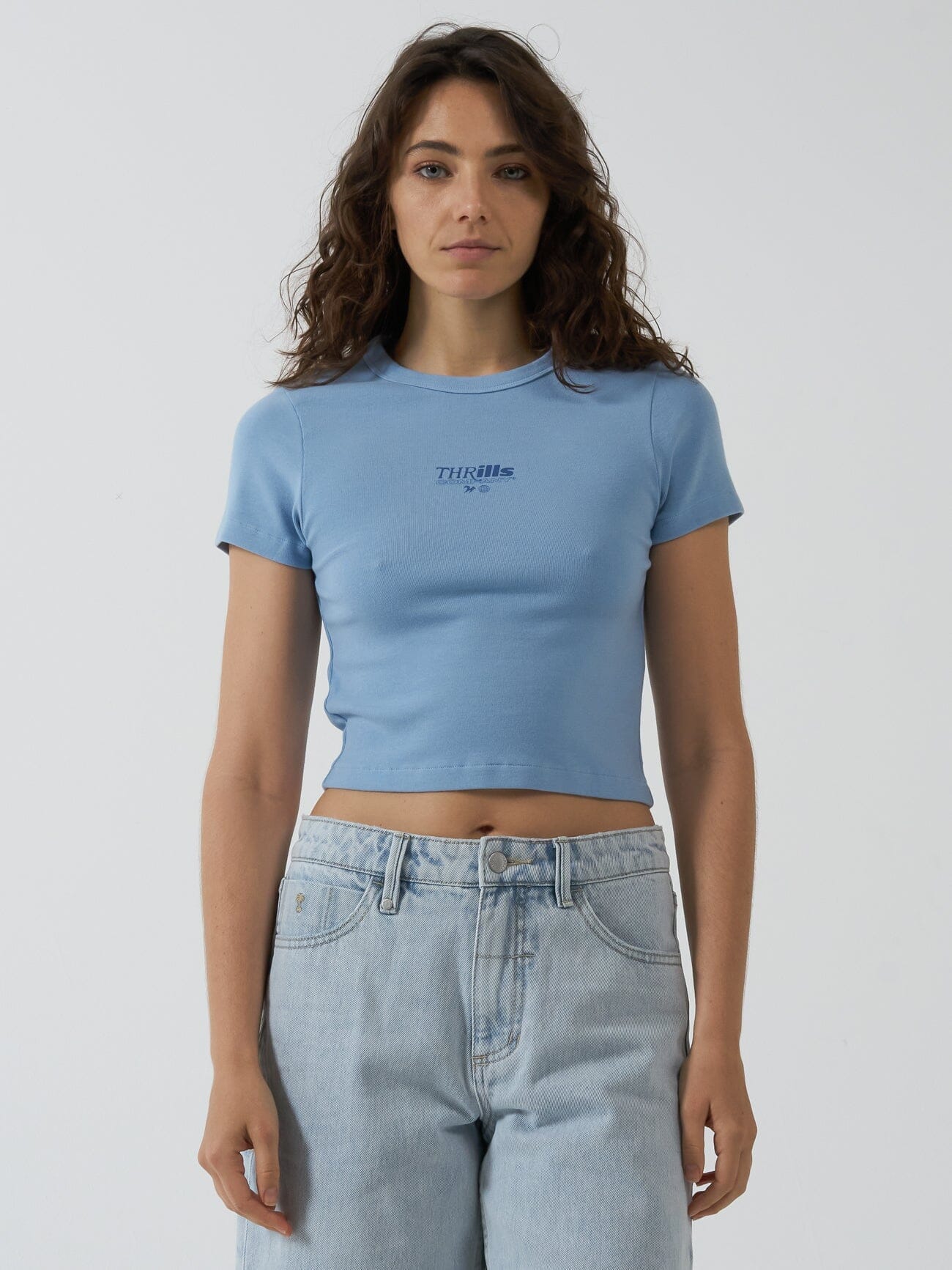 Split Decision Y2k Tee - Sea Blue