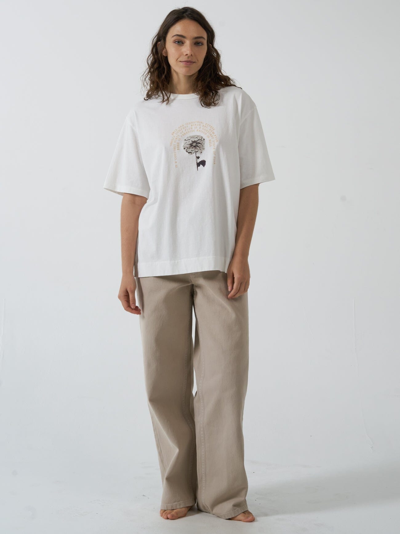 Flux Arc Box Tee - Dirty White