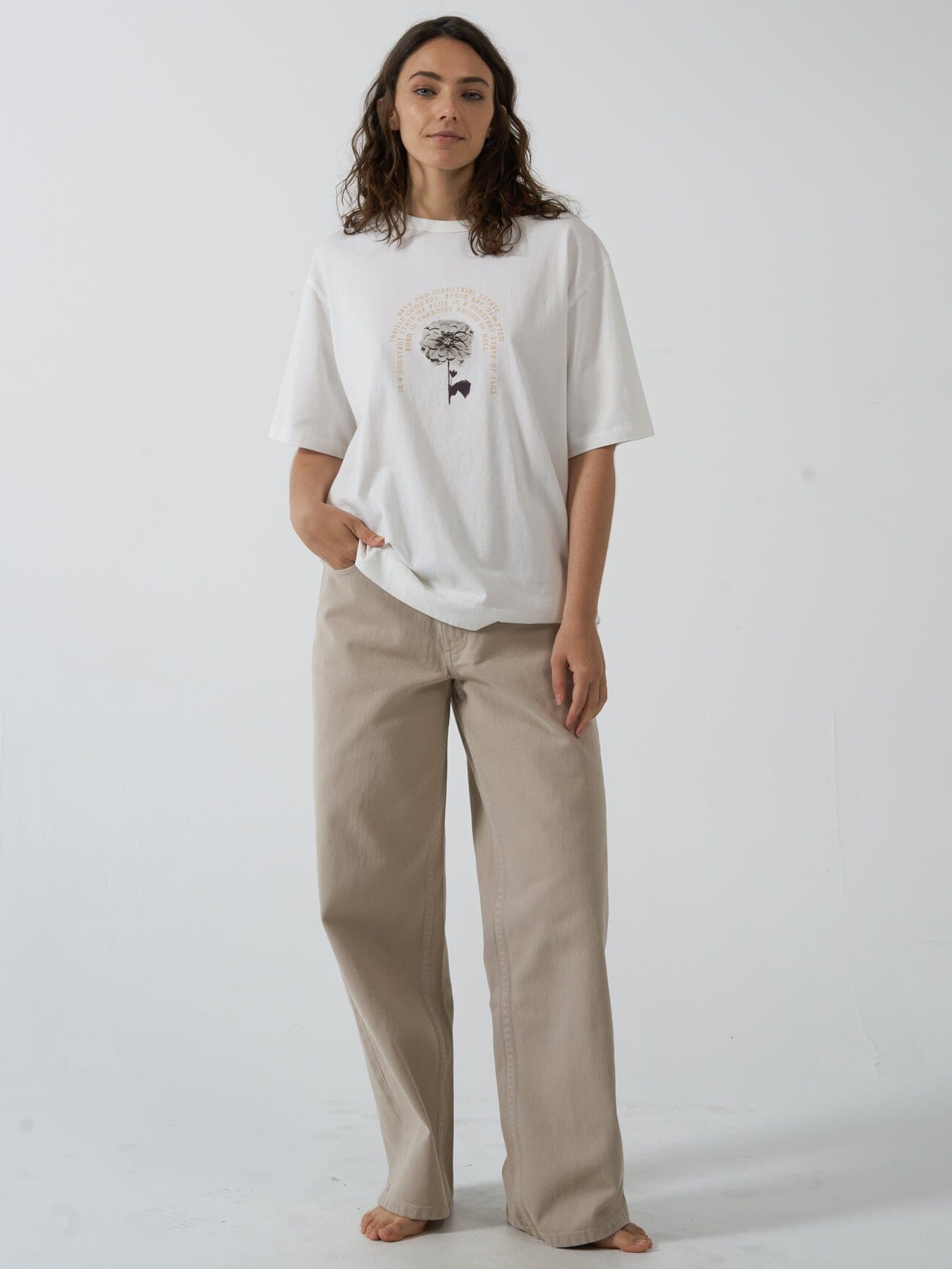 Flux Arc Box Tee - Dirty White
