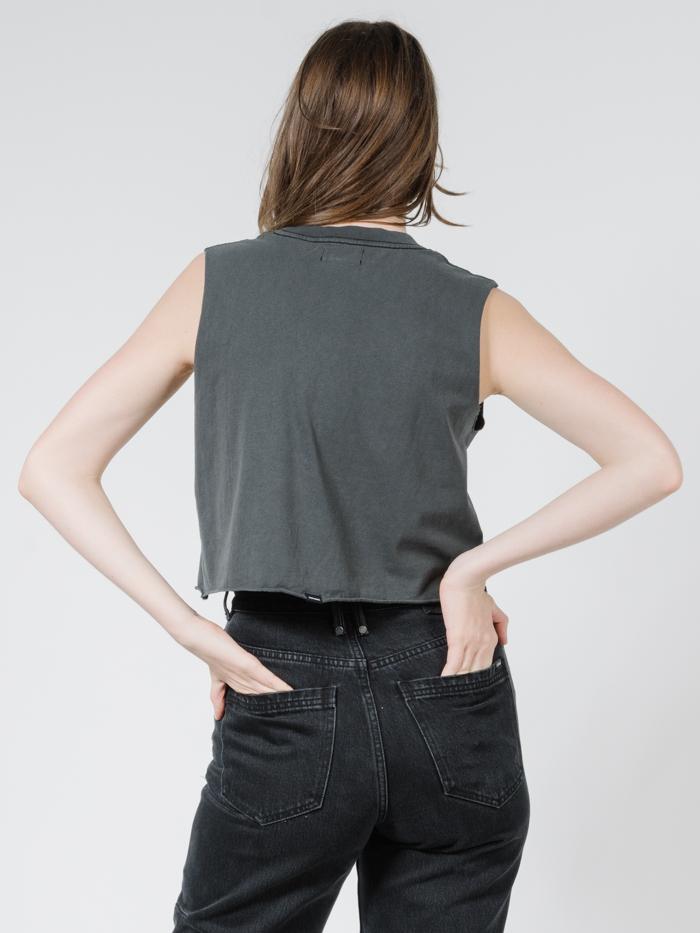 Rose Spirit Crop Muscle - Merch Black