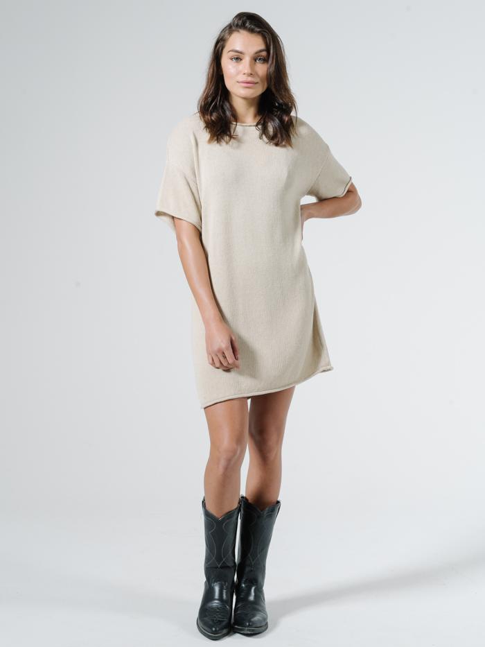 Fairbanks Knit Dress - Bone White