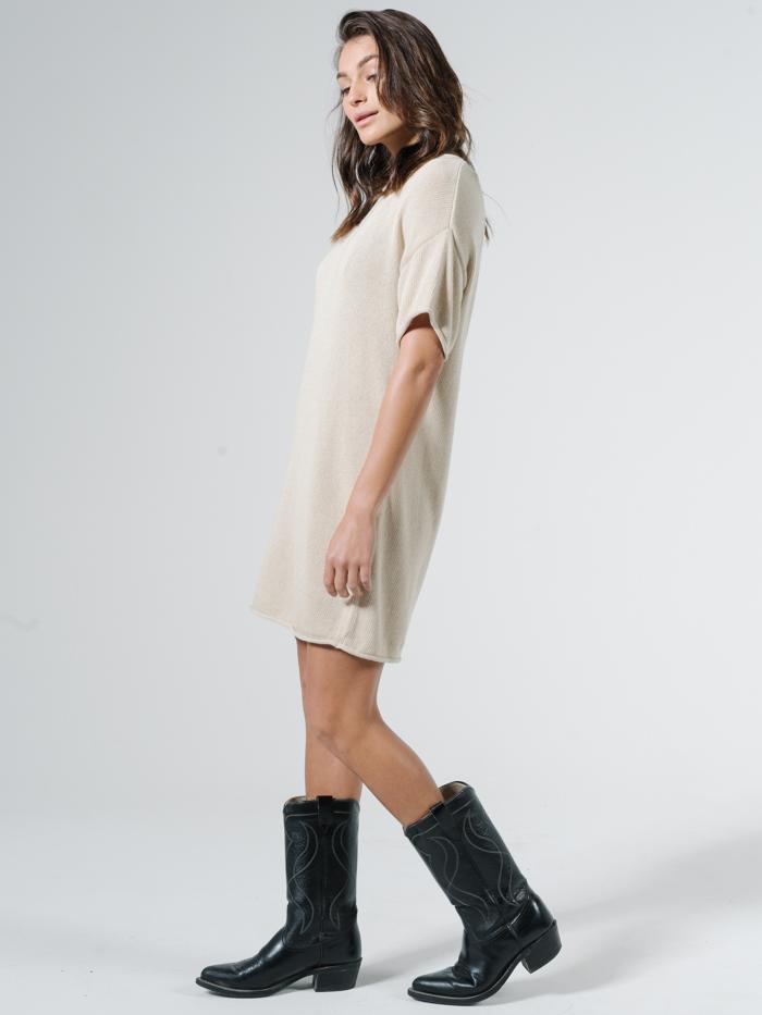Fairbanks Knit Dress - Bone White