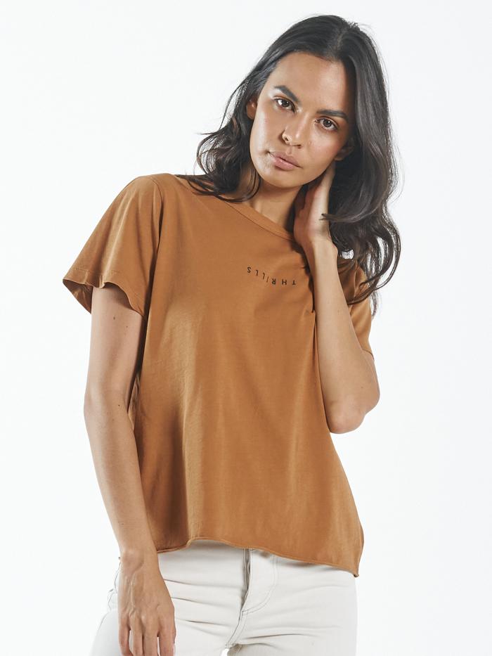 Minimal Thrills Relaxed Tee - Spice Brown