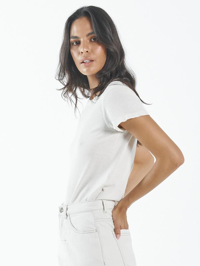 Hemp Paper Rib Tee - Tofu