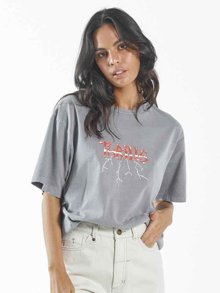 Shocker Merch Fit Tee - Washed Grey