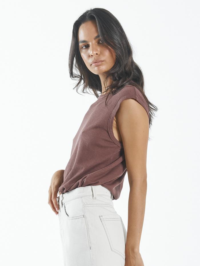 Hemp Paper Rib Tank - Mahogany