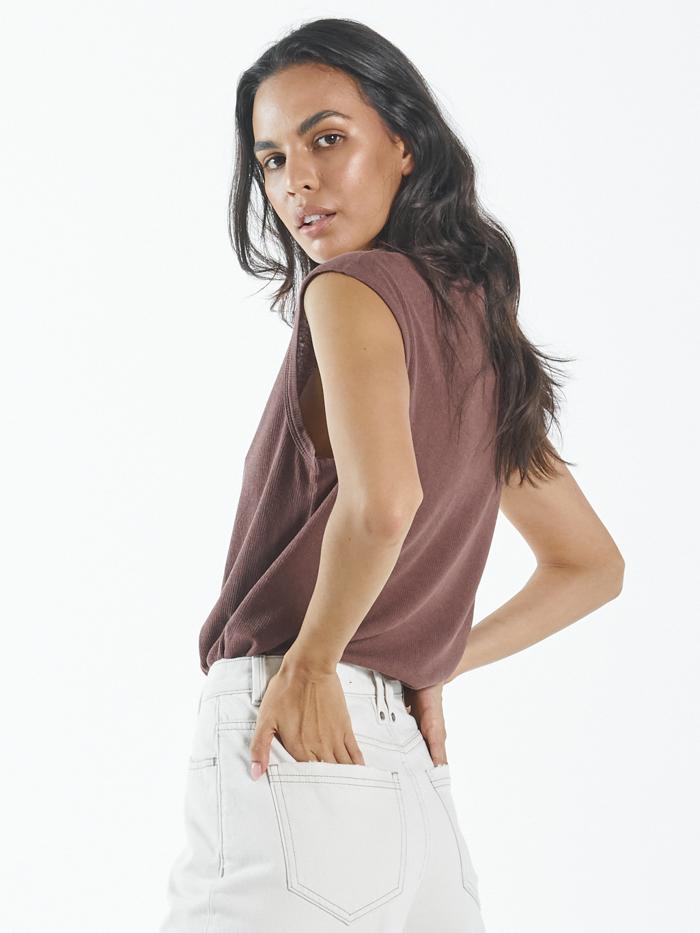 Hemp Paper Rib Tank - Mahogany