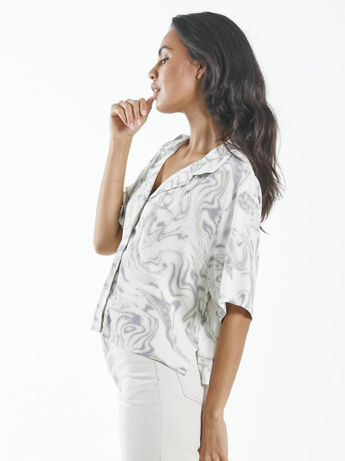 Marbled Paradise Crop Shirt - Tofu