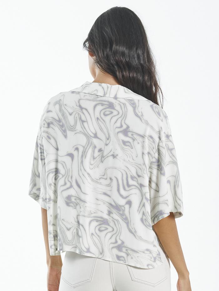 Marbled Paradise Crop Shirt - Tofu