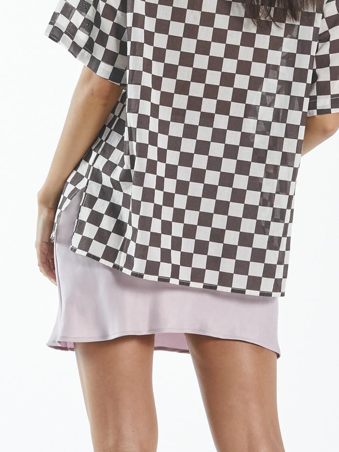 Spliced Mini Slip Skirt - Dusk