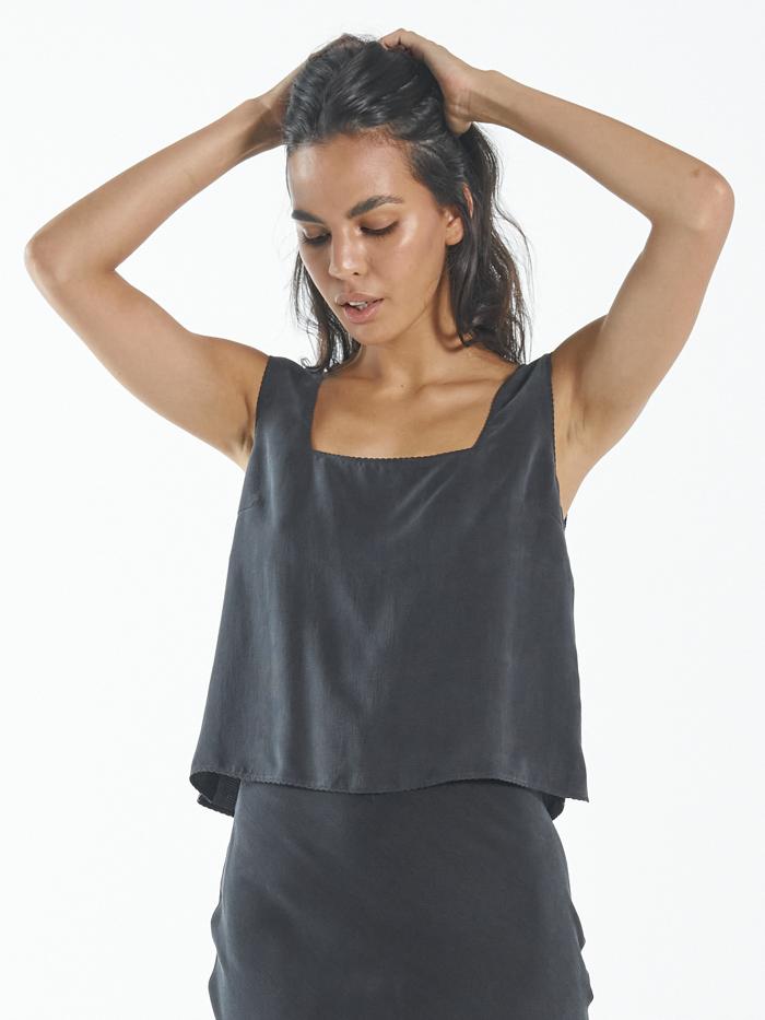 Harriet Square Camisole - Antique Black